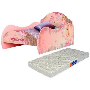 Cama Infantil Princesa Rosa com Colchão - Rosa