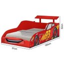 Ver imagem 2 de Cama Infantil Carro Mcveloz Vermelho com Colchão Incluso
