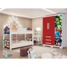Quarto Infantil Beliche Solteiro Vingadores e Guarda-Roupa - Rosa - 1