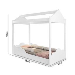 Cama Montessoriana de Solteiro Duda com Colchão - Branco - 2