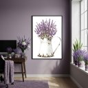 Ver imagem 2 de Quadro Decorativo Lavanda Calma - 70x50cm Mold Branca