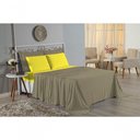 Ver imagem 4 de Jogo de Cama King Nobre 4 Peças Lençol com Elástico de 30cm de Altura Malha 100% Algodão - Avel