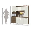Ver imagem 5 de Kit Cozinha Mirela 7 Portas 3 Gavetas e Nichos - Ambar/off White - Aramóveis