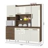 Kit Cozinha Mirela 7 Portas 3 Gavetas e Nichos - Ambar/off White - Aramóveis - 3