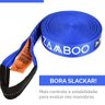 Slackline Zamboo Kit StartLine 15m x 50mm Azul Com Catraca Reforçada, BackUp e Protetores Suporta 3  - 6
