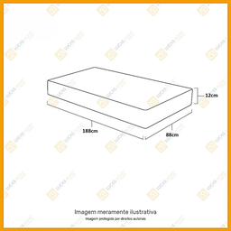Colchão Solteiro Gazin Supreme D20 88x188 Cm de Espuma com 12cm de Altura - 4