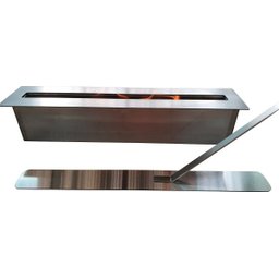 LAREIRA ECOLÓGICA 30 CM PARA EMBUTIR INTEIRA EM AÇO INOX COM ABAFADOR - 1