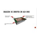 Ver imagem 3 de Braseiro Cooktop de Embutir , Inteiro em Aço Inox -80x50x25-bmd80