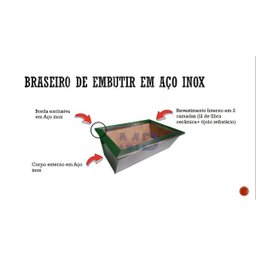 BRASEIRO COOKTOP DE EMBUTIR , INTEIRO EM AÇO INOX -80X50X25-BMD80 - 3