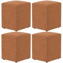 Ver imagem 1 de Kit 04 Puffs Quadrado Decorativo Sala De Estar L02 Bouclê Terracota - Lyam Decor