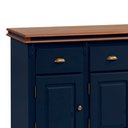 Ver imagem 2 de Balcão Buffet 4 Portas 3 Gavetas Manchester 2048 Linz Móveis - Azul Petróleo/Imbuia Glazer