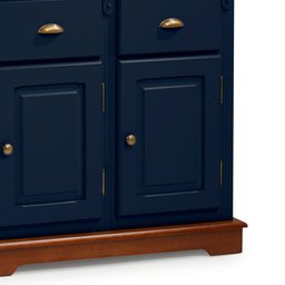 Balcão Buffet 4 Portas 3 Gavetas Manchester 2048 Linz Móveis - Azul Petróleo/Imbuia Glazer - 3