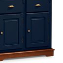 Ver imagem 3 de Balcão Buffet 4 Portas 3 Gavetas Manchester 2048 Linz Móveis - Azul Petróleo/Imbuia Glazer
