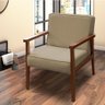 Kit 2 Poltronas Decorativa Sala de Estar Vitória Corino Bege - 14