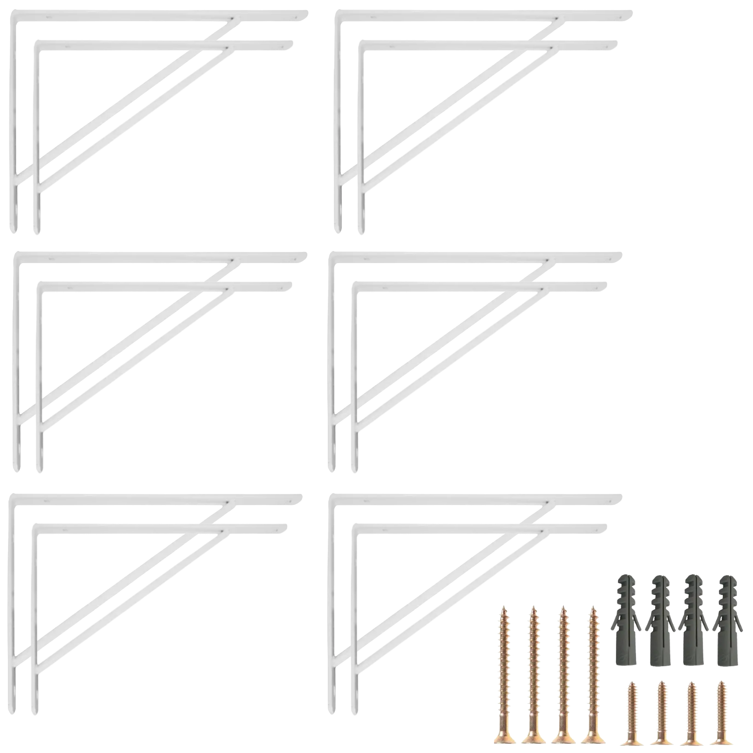 Suporte Mão Francesa Cantoneira Prateleira 50cm Kit 12 Unidades