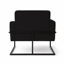 Ver imagem 4 de Poltrona Decorativa Estofada Veludo Base Metálica Industrial Prime Preto – Paraná Metal:Preto Onix
