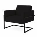 Ver imagem 2 de Poltrona Decorativa Estofada Veludo Base Metálica Industrial Prime Preto – Paraná Metal:Preto Onix