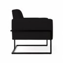 Ver imagem 3 de Poltrona Decorativa Estofada Veludo Base Metálica Industrial Prime Preto – Paraná Metal:Preto Onix