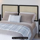 Ver imagem 6 de Cabeceira Cama Casal e Queen Pés Madeira Arlo A10 Palinha Nero - Mpozenato