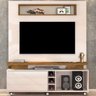 Estante Home TV 60 Pol 20154 Creme Tronco Ripado Dj Moveis - 2