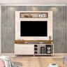 Estante Home TV 60 Pol 20154 Creme Tronco Ripado Dj Moveis - 7