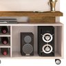Estante Home TV 60 Pol 20154 Creme Tronco Ripado Dj Moveis - 6