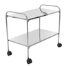 Mesa Auxiliar em Aço Inox 90x50x80cm com Rodizio - 1
