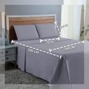 Ver imagem 2 de Jogo de Cama Lençol King Size 300 Fios Algodão 4 Peças Conjunto com Elástico e Fronhas:cinza
