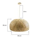 Ver imagem 2 de Pendente Sumatra Meia Lua 55cm em Fibra de Bambu Gmh St3161