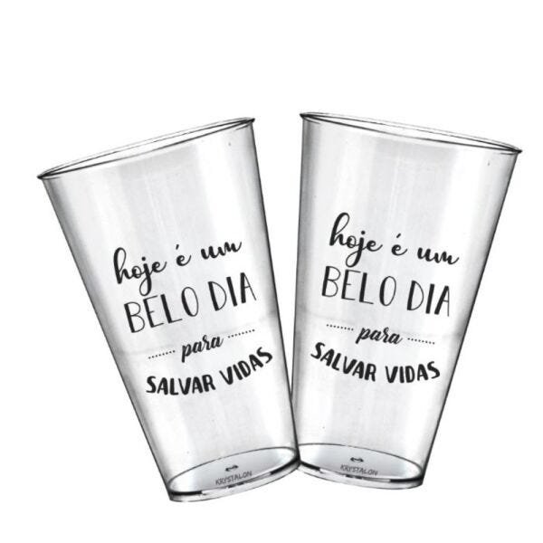 Kit 2 Copos Big Drink Criativos Tema Salvar Vidas - 2