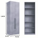 Ver imagem 3 de Guarda Roupa Infinity Modulo 2 Portas 5 Prat. Savana/Branco