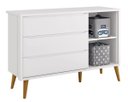 Ver imagem 5 de Cômoda Sapateira Théo New Branco Fosco com Madeira - Reller