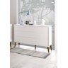 Cômoda Sapateira Théo New Branco Fosco com Madeira - Reller - 2