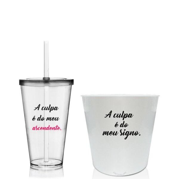 Kit Copo e Balde Personalizados Meu Signo - 1