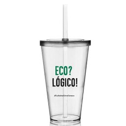 Kit 4 Copos com Tampa e Canudo Eco Eco-Logico - 1