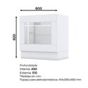Ver imagem 2 de Balcão Forno de Embutir Nova York Branco com Tampo para Cooktop Nature - Henn