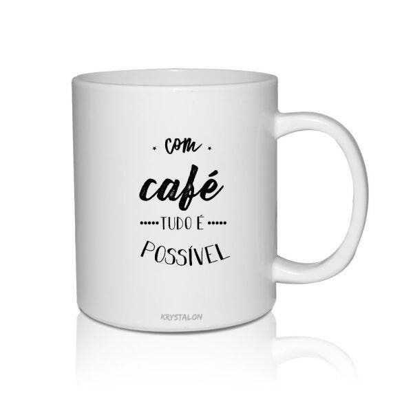 Kit 2 Canecas Brancas Personalizadas para Home Office Com Café - 1
