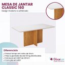 Ver imagem 4 de Mesa de Jantar Classic 160 com 6 Lugares e Tampo de Vidro