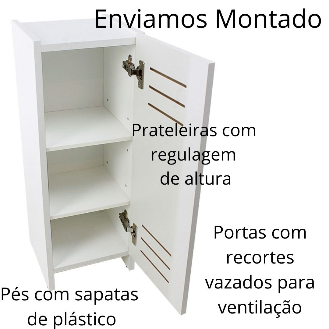 Armário de chão Organizador Multiuso Envio Montado IL Legno - 4