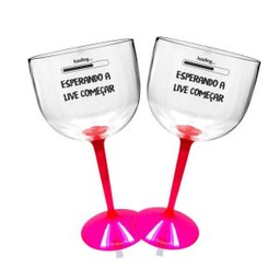 2 Taças Gin Com Base Rosa Criativas Para Live - 2