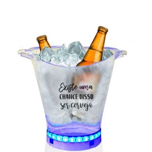 Balde de Gelo Com Led Para Live - Tema Cerveja