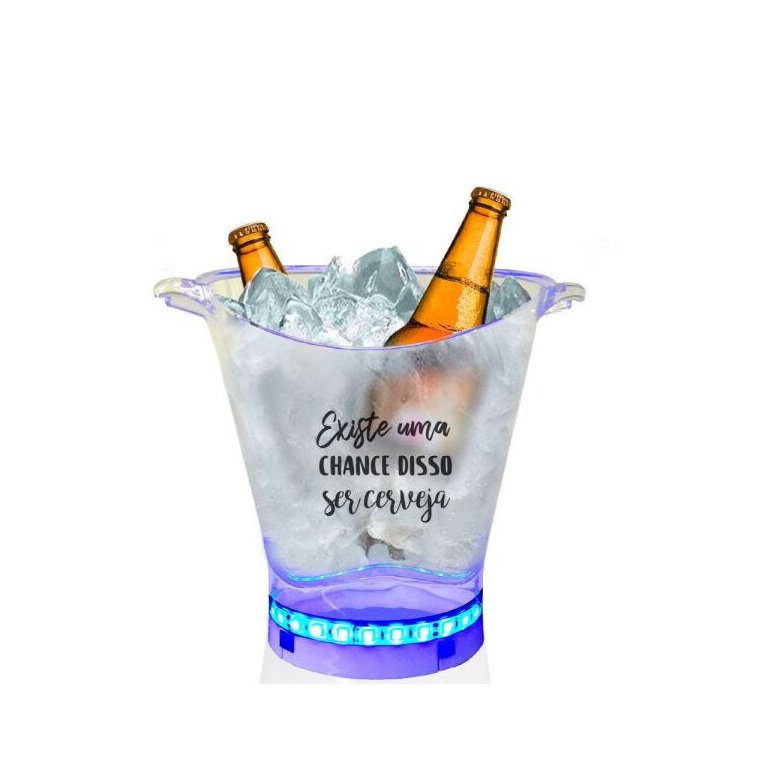 Balde de Gelo Com Led Para Live - Tema Cerveja