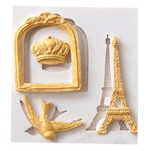 F160 MOLDE DE SILICONE MOLDURA CONFEITARIA BISCUIT - 1
