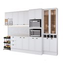 Ver imagem 2 de Armário de Cozinha Completa com Balcão Milla Smooth One Carraro Branco