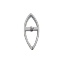 Puxador De Porta Curvo Com Furo Central 26,5 Cm - Branco - 5