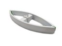 Ver imagem 1 de Puxador De Porta Curvo Com Furo Central 26,5 Cm - Branco