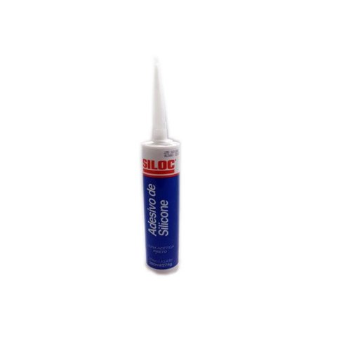 1 Un Silicone Siloc Preto Cura Neutra Acético