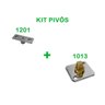 Kit pivô e bucha para dobradiças de porta de vidro pivotante - 4