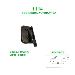 1114 Dobradiça Automática Para Box De Banheiro - Bronze - 2