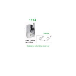 2 Dobradiças Automática 1114 Para Box De Banheiro - 3